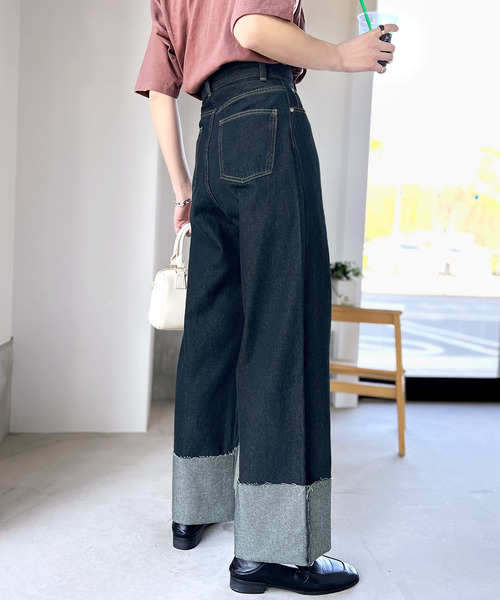 「ms+ ideal」 デニムパンツ X-LARGE ブルー レディース_画像7