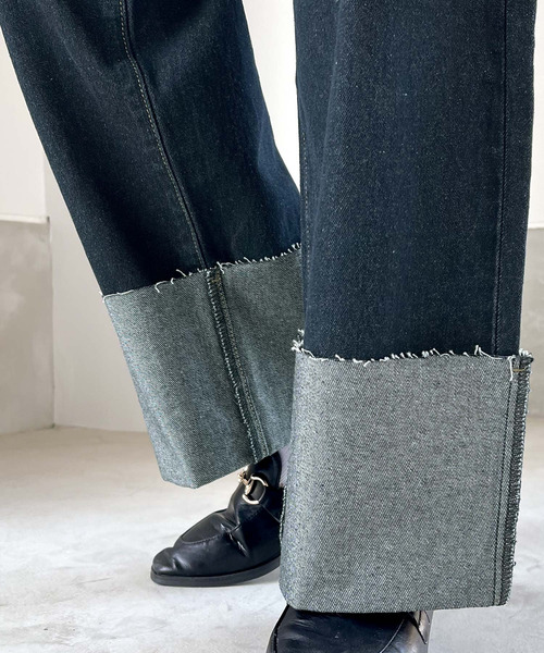 「ms+ ideal」 デニムパンツ X-LARGE ブルー レディース_画像9