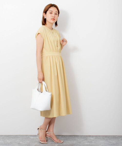 「NOLLEY'S Sophi」 ノースリーブワンピース 38 イエロー レディースの画像