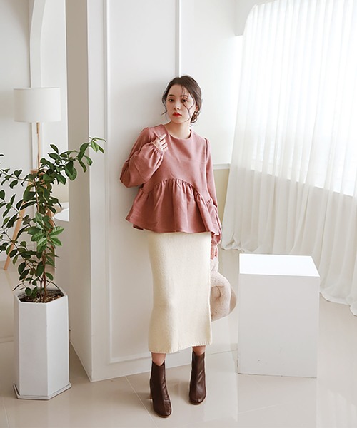 「Isn't She?」 デニムスカート FREE ブラウン レディース_画像3