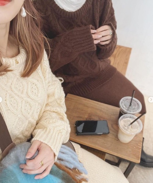 「Isn't She?」 デニムスカート FREE ブラウン レディース_画像8