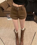 ジーンズ デニム デニムパンツ ウール風ショー...の詳細画像5