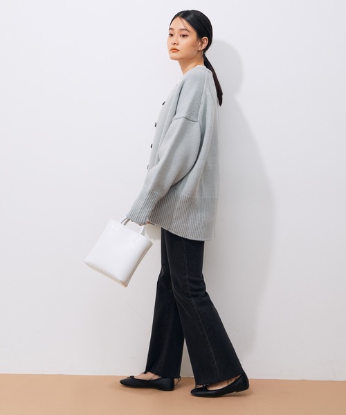 「ADAM ET ROPE'」 ニットカーディガン FREE ブラック レディース_画像2