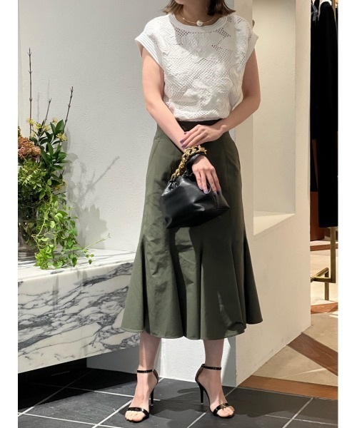 「EPOCA THE SHOP」 スカート 38 ベージュ レディース_画像3