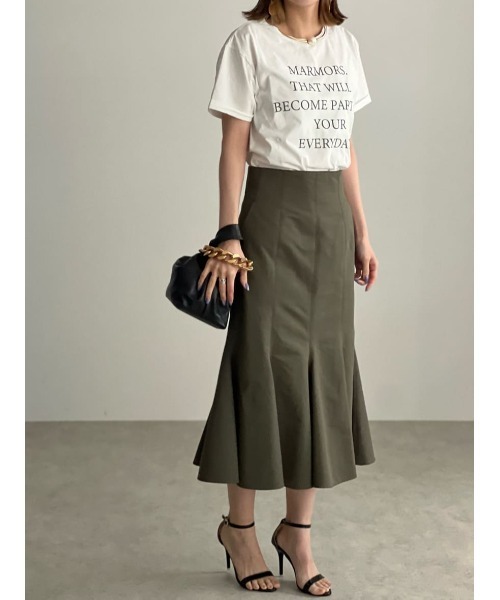 「EPOCA THE SHOP」 スカート 38 ベージュ レディース_画像4