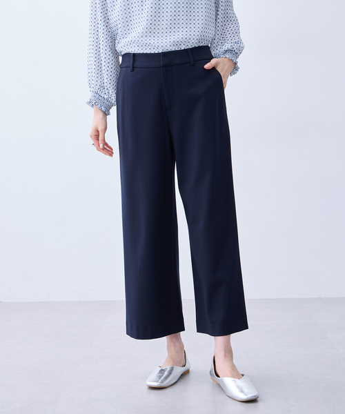 パンツ 「アルファブリック」ストレッチワイドパンツ「セットアップ対応・UVカット」 レディースの画像
