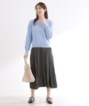 ワイドパンツ パンツ 「長く着られる」スカーチ...の詳細画像1