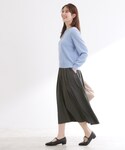 ワイドパンツ パンツ 「長く着られる」スカーチ...の詳細画像2