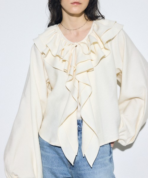 AZUL BY MOUSSY（アズールバイマウジー） ブラウス シャツ ラッフル 