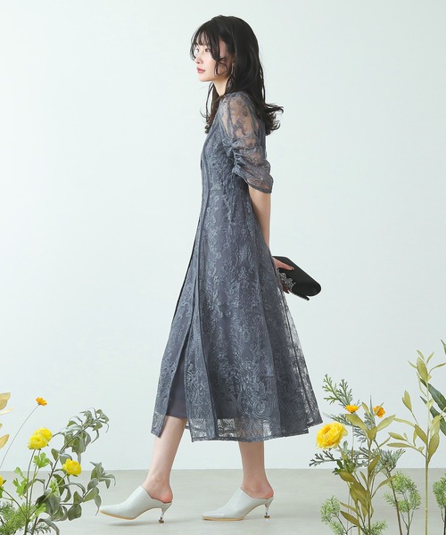 「Kana」 長袖ワンピース M ブルー レディースの画像