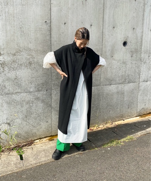 「y/m by RIKA」 長袖ワンピース FREE ホワイト レディース_画像5