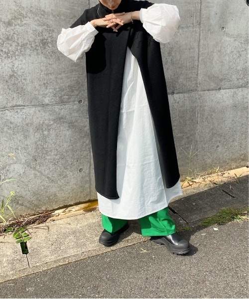 「y/m by RIKA」 長袖ワンピース FREE ホワイト レディース_画像6