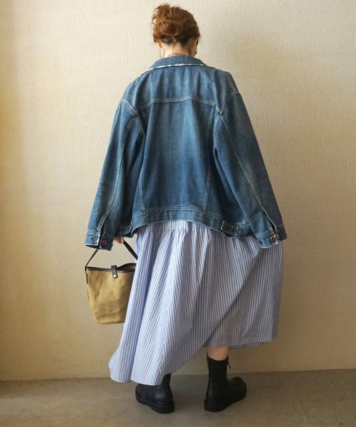 「JOURNAL STANDARD LUXE」 長袖ワンピース FREE ブルー レディースの画像