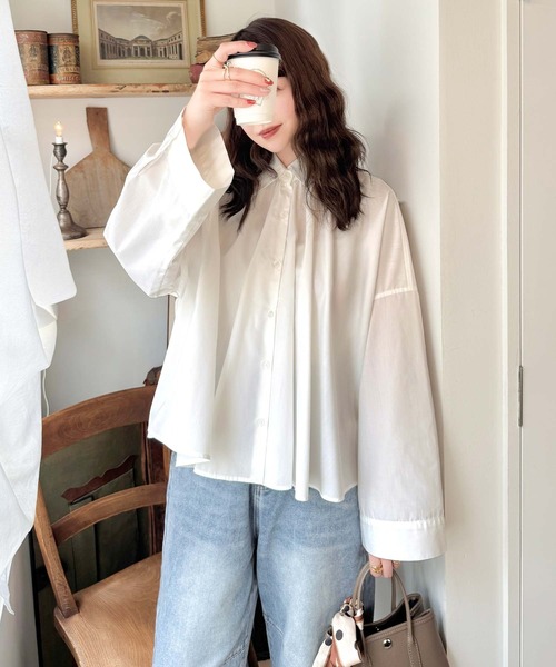 「classicalelf」 長袖シャツ LARGE チャコールグレー レディース_画像2