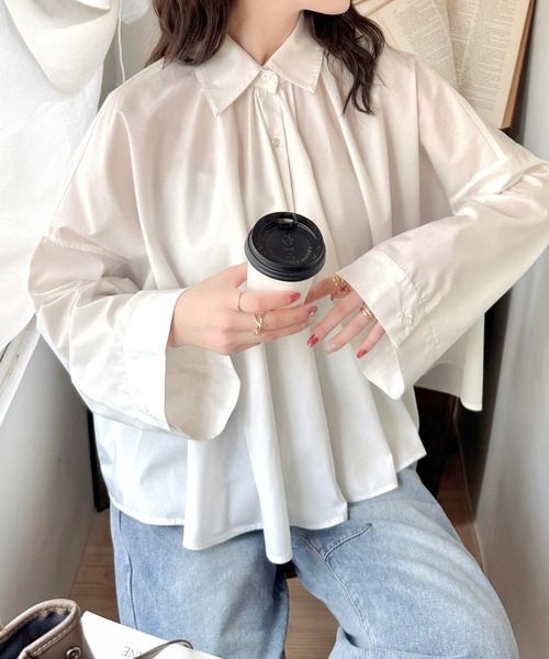 「classicalelf」 長袖シャツ LARGE チャコールグレー レディース_画像3