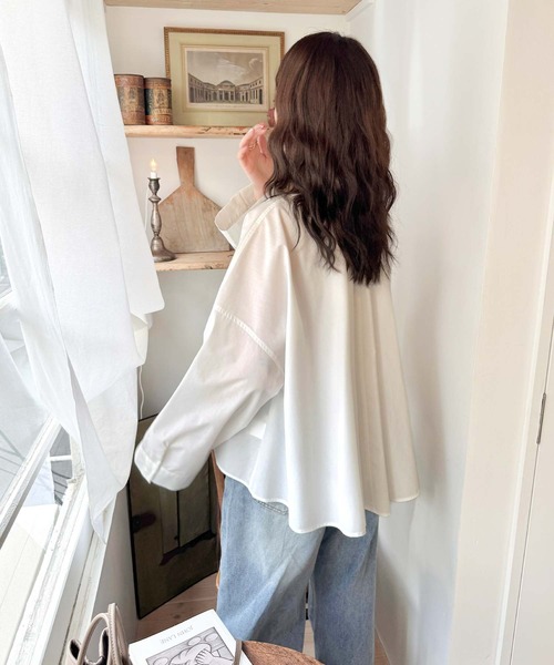 「classicalelf」 長袖シャツ LARGE チャコールグレー レディース_画像4