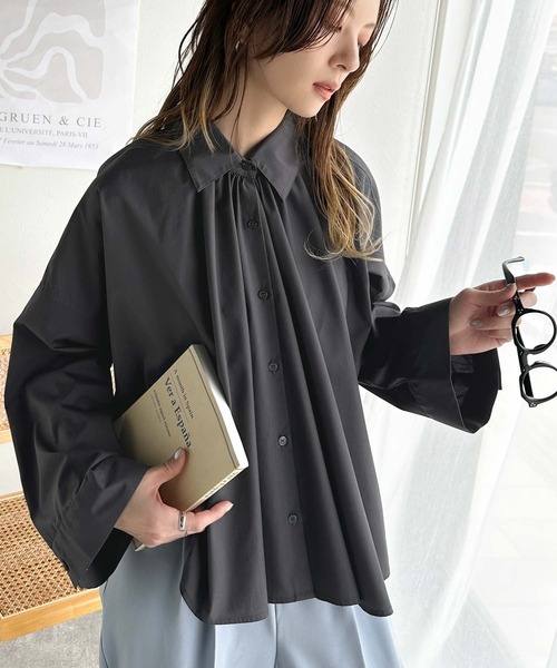 「classicalelf」 長袖シャツ LARGE チャコールグレー レディース_画像7