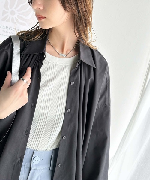 「classicalelf」 長袖シャツ LARGE チャコールグレー レディース_画像8