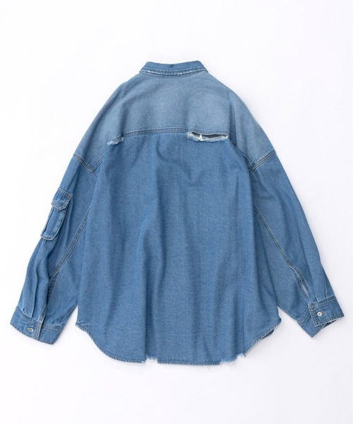「MAISON SPECIAL」 デニムジャケット FREE グレー レディースの画像