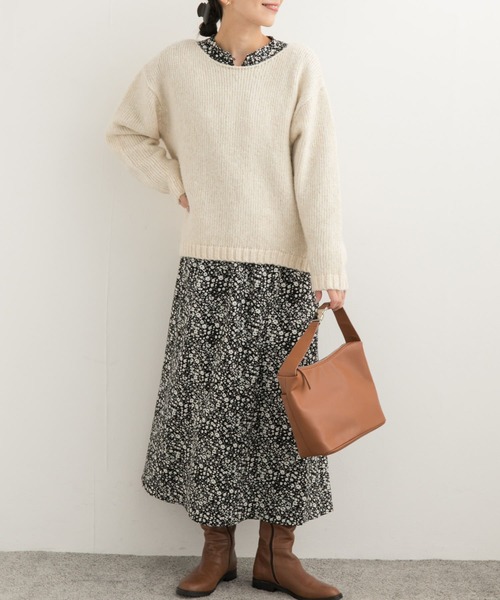 「URBAN RESEARCH DOORS」 長袖ワンピース MEDIUM ブラック レディースの画像