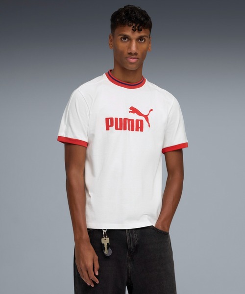 PUMA（プーマ） tシャツ メンズ T7 リンガー 半袖 Tシャツ メンズ