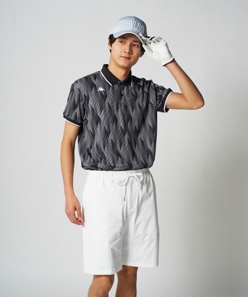Kappa（カッパ） シャツ 半袖 「Kappa/カッパ」総柄半袖ポロシャツ