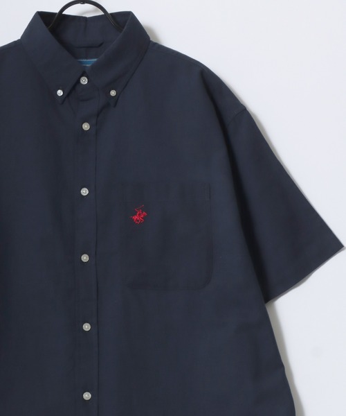 「BEVERLY HILLS POLO CLUB」 半袖シャツ LL オフホワイト メンズ_画像2