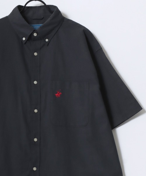 「BEVERLY HILLS POLO CLUB」 半袖シャツ LL オフホワイト メンズ_画像4