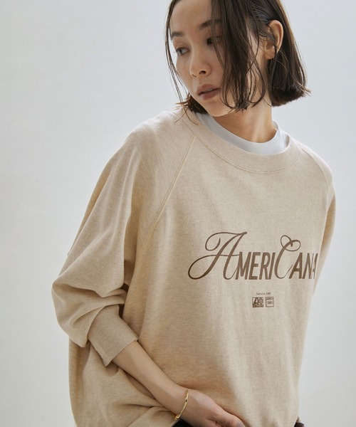 AMERICANA（アメリカーナ） スウェットカットソー FREE グレー