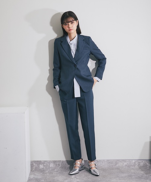 「SMILE ORCHID」 パンツスーツ M ターコイズブルー レディース_画像2