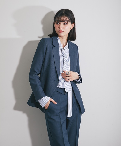 「SMILE ORCHID」 パンツスーツ M ターコイズブルー レディース_画像4