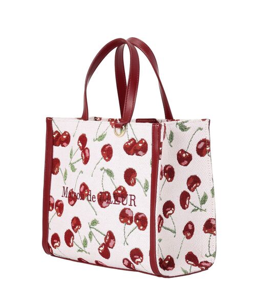 Maison de FLEUR（メゾンドフルール） トートバッグ チェリー柄