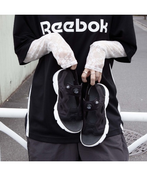 「Reebok」 サンダル 23.0cm ブラック×ホワイト メンズ_画像5