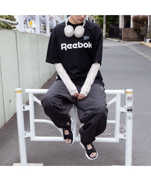 「Reebok」 サンダル 23.0cm ブラック×ホワイト メンズ_画像6