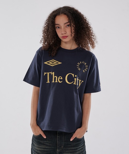 WISH FOR EVER（ウィッシュフォーエバー） tシャツ 「UMBRO」GAME LOGO