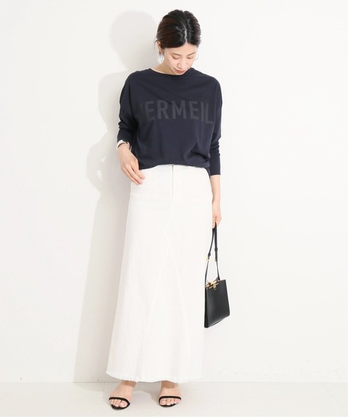 「VERMEIL par iena」 長袖カットソー FREE ホワイト レディース_画像8