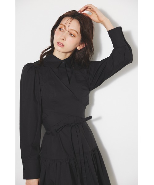 「rienda」 シャツワンピース FREE ブラック レディース_画像8