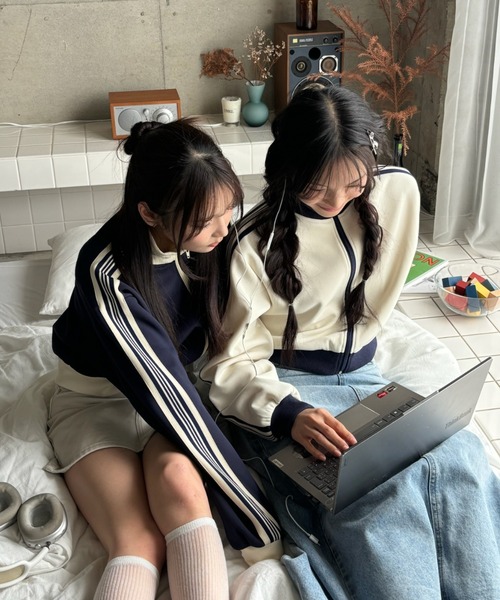「Birthday room」 ジャージブルゾン FREE アイボリー レディース_画像6