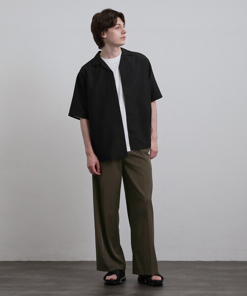 Chacott ブラックトップス セットアップ 春夏用 タグ付き tk.TAKEO KIKUCHI（ティーケータケオキクチ） シャツ 半袖