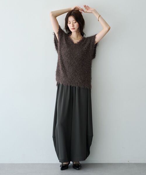 「Editt by YECCA VECCA」 イージーパンツ FREE ライトベージュ レディース_画像4