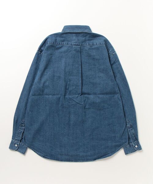 「California General Store」 長袖シャツ S コバルトブルー メンズ_画像2