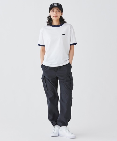 「LACOSTE」 カーゴパンツ 34 エメラルド レディース_画像2