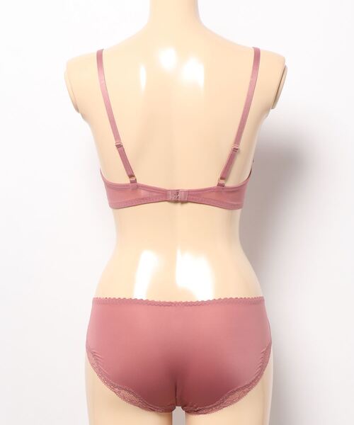 AMOSTYLE ブラジャー ショーツセット クラシカルレース プッシュ