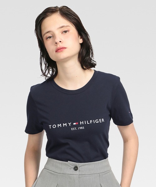 TOMMY HILFIGER tシャツ ベーシックロゴTシャツ レディース