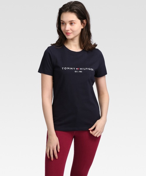 TOMMY HILFIGER tシャツ ベーシックロゴTシャツ レディース