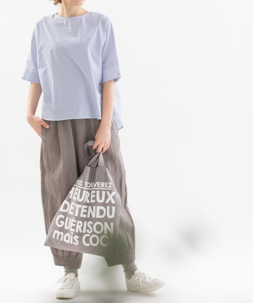 nop de nod ブラウス シャツ Cloche misc 5分袖ノーカラー