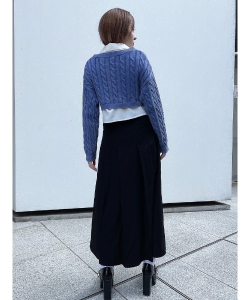 ENVYM ×AIMI コラボスカート　黒 ENVYM スカート スリットロングプリーツSK : ZOZOTOWN Yahoo!店