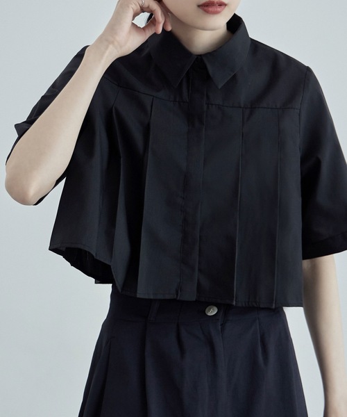 ブラウス シャツ GREY LABEL サイドリボンクロップドシャツ レディース MACKINTOSH PHILOSOPHY ブラウス シャツ GREY LABEL サイド