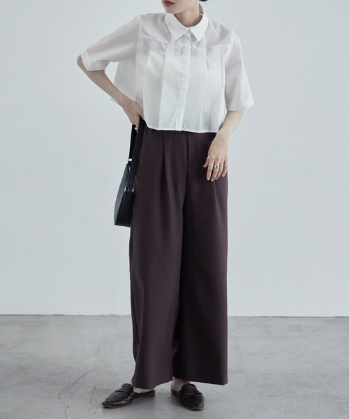 ブラウス シャツ タックブラウス レディース tocco closet ブラウス シャツ 「ZOZO限定」ボウタイタック入り