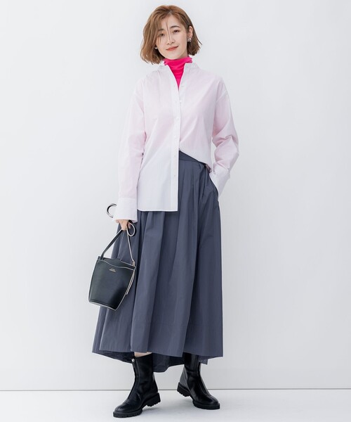 ブラウス シャツ 「杏さん着用/洗える」CANCLINI バンドカラー シャツ レディース 23区 ブラウス シャツ 「杏さん着用/洗える」CANCLINI バンド